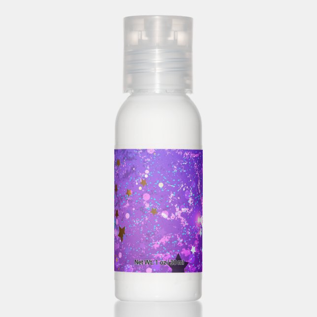 Purple foil background with Stars Hand Lotion (Front)