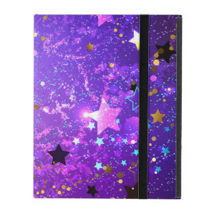 Purple foil background with Stars iPad Case