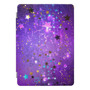 Purple foil background with Stars iPad Pro Cover