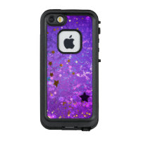 Purple foil background with Stars