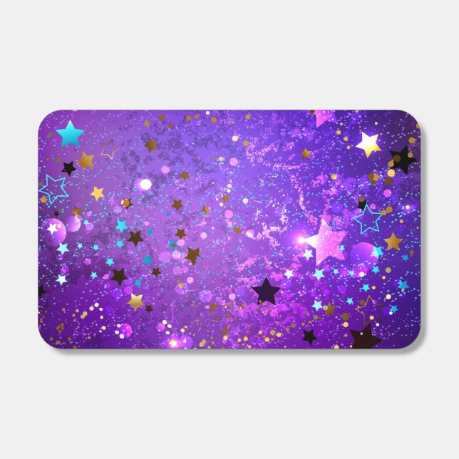 Purple foil background with Stars Matchboxes (Front)
