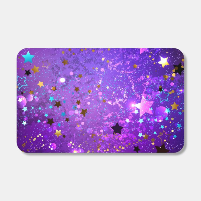 Purple foil background with Stars Matchboxes (Front)