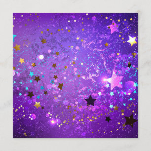 Purple foil background with Stars Menu