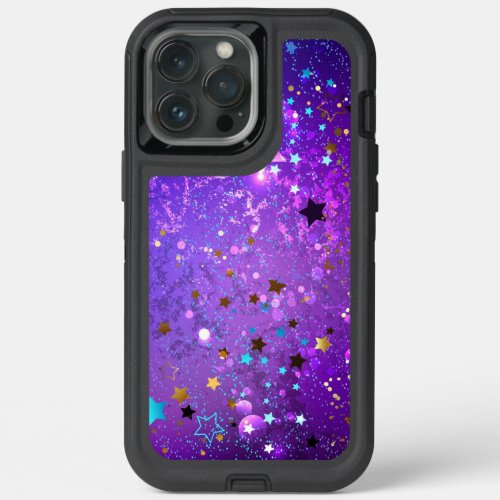 Purple foil background with Stars iPhone 13 Pro Max Case