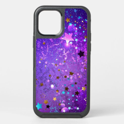 Purple foil background with Stars OtterBox Symmetry iPhone 12 Pro Case