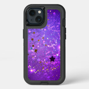 Purple foil background with Stars iPhone 13 Case