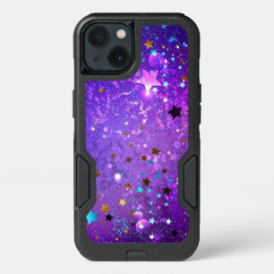 Purple foil background with Stars iPhone 13 Case
