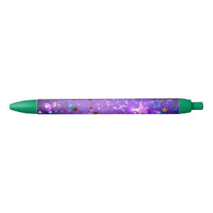 Purple foil background with Stars Pen