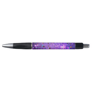 Purple foil background with Stars Pen