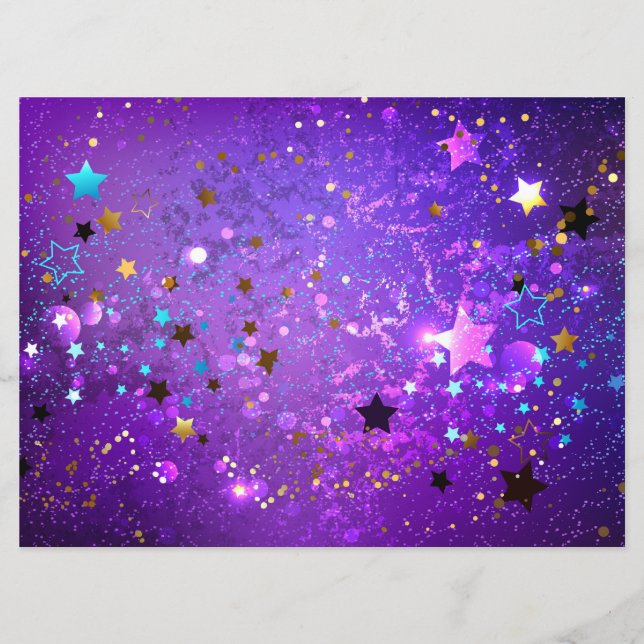 Purple foil background with Stars Program (Front)