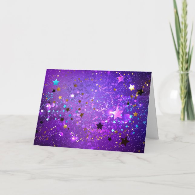 Purple foil background with Stars Program (Front)
