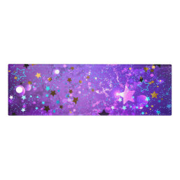 Purple foil background with Stars Ruler