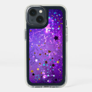 Purple foil background with Stars Speck iPhone 13 Case
