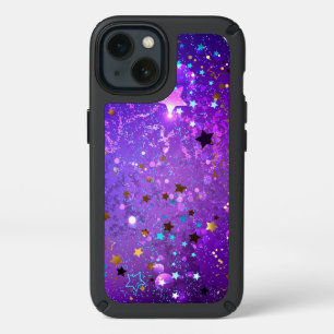 Purple foil background with Stars Speck iPhone 13 Case