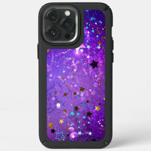 Purple foil background with Stars Speck iPhone 13 Pro Max Case