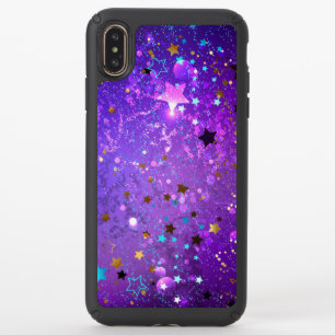 Purple foil background with Stars Speck iPhone XS Max Case