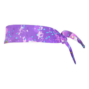 Purple foil background with Stars Tie Headband