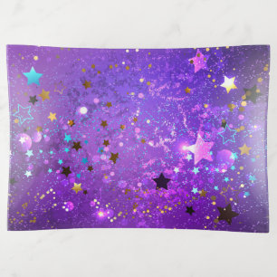 Purple foil background with Stars Trinket Tray