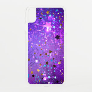 Purple foil background with Stars iPhone XS Max Case