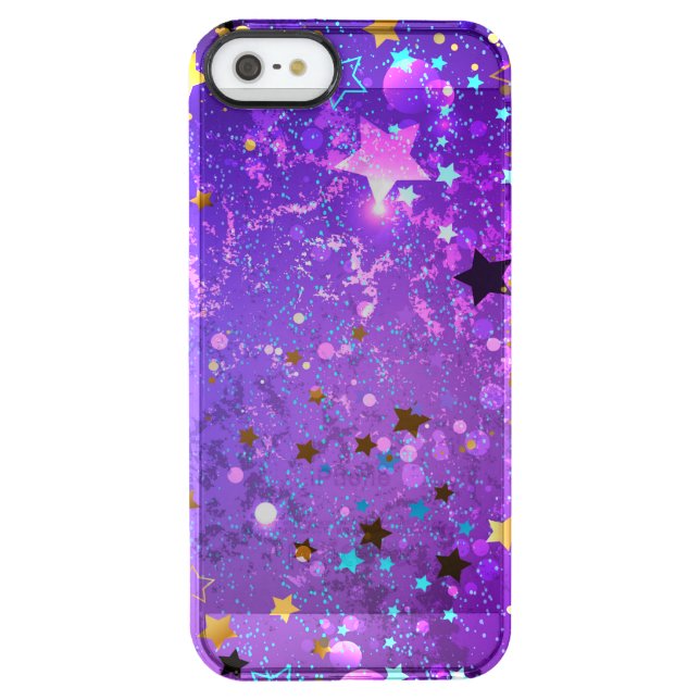 Purple foil background with Stars Uncommon iPhone Case (Back)
