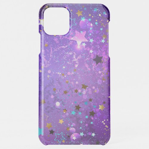 Purple foil background with Stars iPhone 11 Pro Max Case