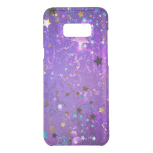 Purple foil background with Stars Uncommon Samsung Galaxy S8+ Case