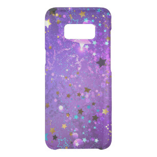 Purple foil background with Stars Uncommon Samsung Galaxy S8 Case