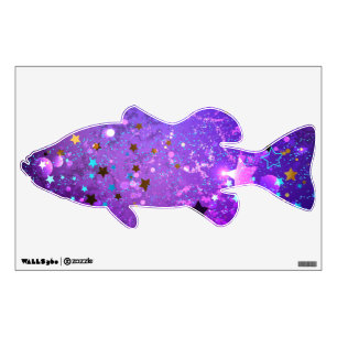 Purple foil background with Stars Wall Decal