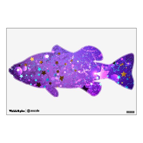 Purple foil background with Stars Wall Decal