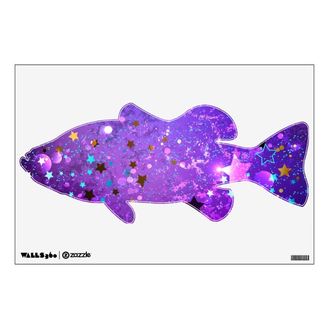 Purple foil background with Stars Wall Decal (Front)