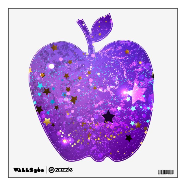 Purple foil background with Stars Wall Decal (Front)