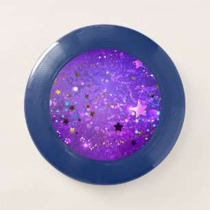 Purple foil background with Stars Wham-O Frisbee