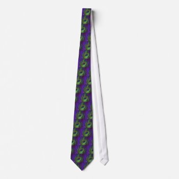 Purple Foil Single Peacock Tie by Peacocks at Zazzle