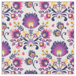 Purple folklore composition 1 fabric