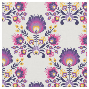 Purple folklore composition 2 fabric