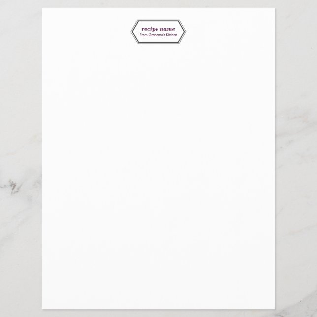 Purple Food Label Flyer (Front)