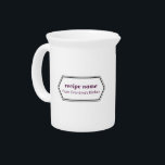 Purple Food Label Pitcher<br><div class="desc">Families make food with love, use these to label the food gifts you give to others. The make a great gifts for your grandma, mom, aunt or anyone who loves to cook! Great for labeling homemade jams, baked goods, potlucks and other food gifts. Customize it for yourself or your favorite...</div>