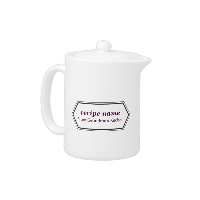 Purple Food Label Teapot (Left)