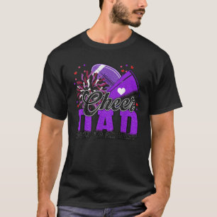 Purple Football Cheer Dad For Women Men Vintage Ch T-Shirt