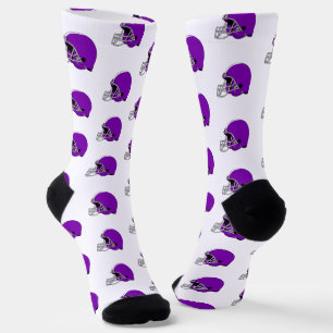 Purple Football Helmets Socks
