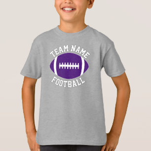 Purple Football Team Name, Player & Number Sports T-Shirt