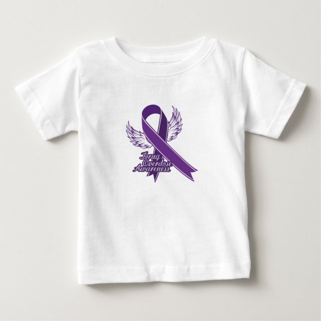 Purple For Drug Overdose Awareness Gift Baby T-Shirt (Front)