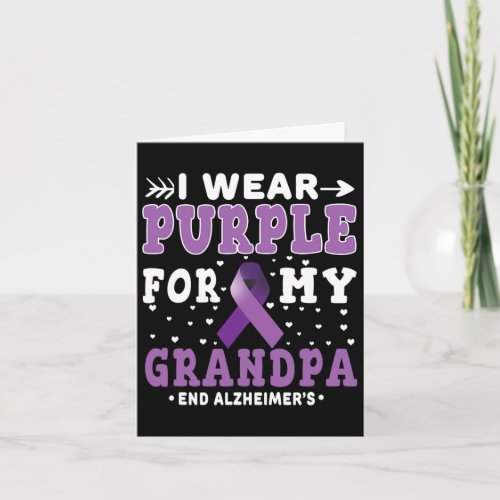 Purple For Grandpa End Alzheimerheimer Heimers Awa Card