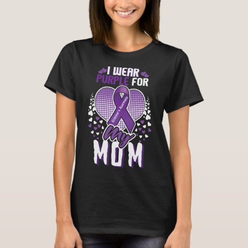 Purple For Mom Alzheimerheimer Heimers Awareness  T_Shirt