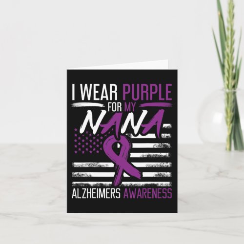 Purple For Nana Alzheimerheimer Heimers Awareness  Card
