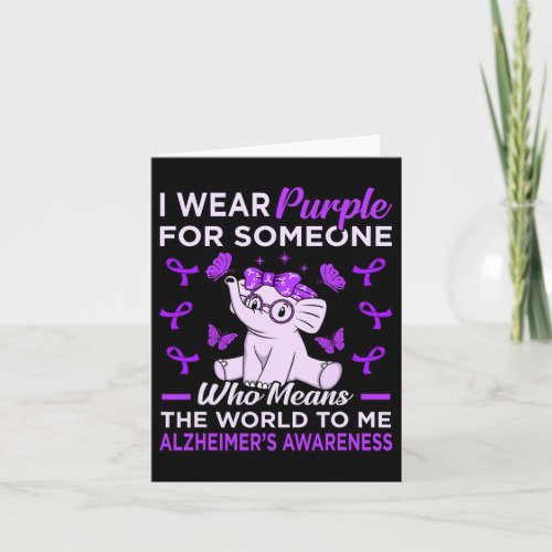 Purple For Someone Alzheimerheimers Awareness Rib Card
