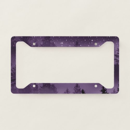 Purple Forest Galaxy Dream 1 decor art License Plate Frame