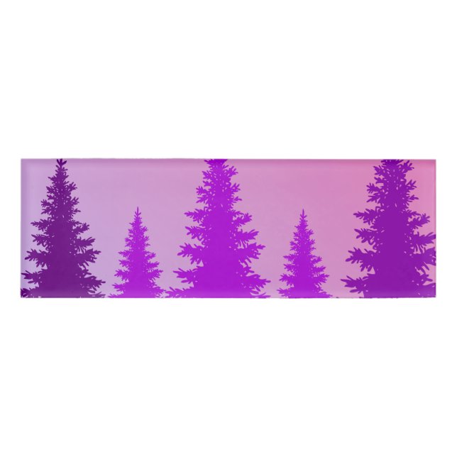 Purple Forest Name Tag (Front)