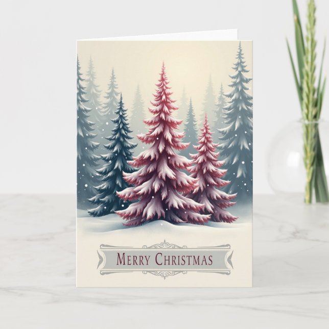 Purple Forest Snow Card (Front)