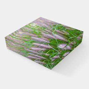PURPLE FOUNTAIN GRASS PAPERWEIGHT